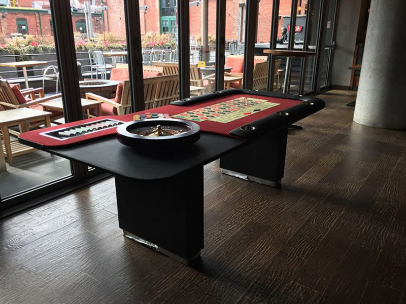 Premium Roulette Table set up and ready to play.