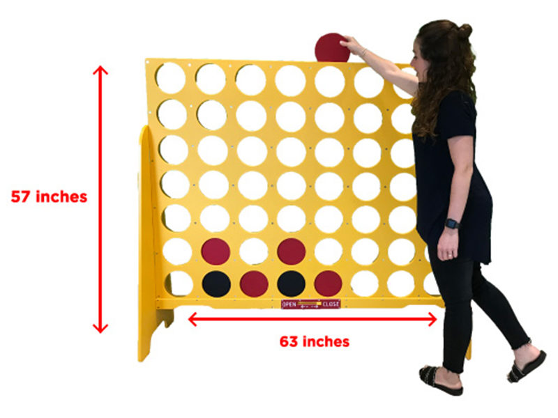 Extra Large Connect Four rental dimensions.