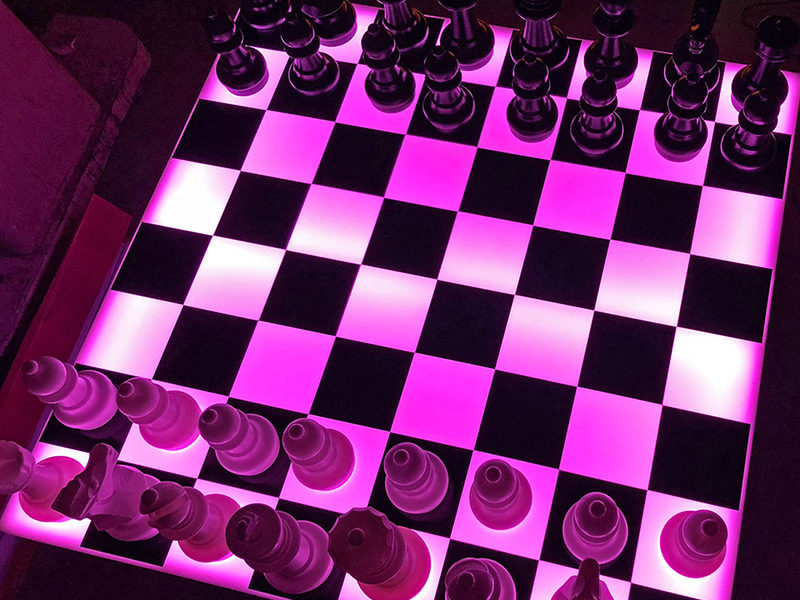 LED Large Chess view from top.