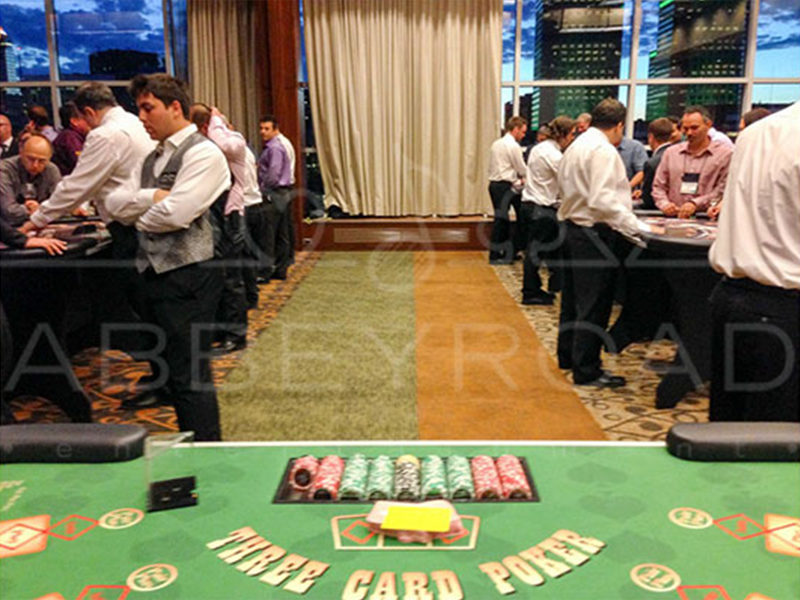 View from the Three Card Poker table.