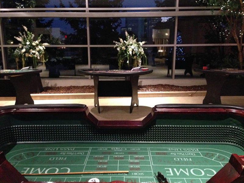 Premium Craps Table from a side view.