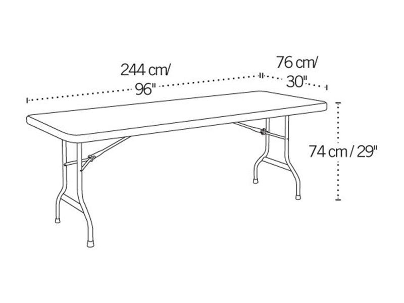 Carnival Table dimensions.