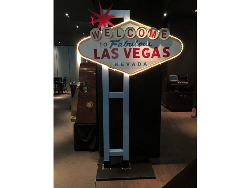 Las Vegas Sign set up for a Casino party.