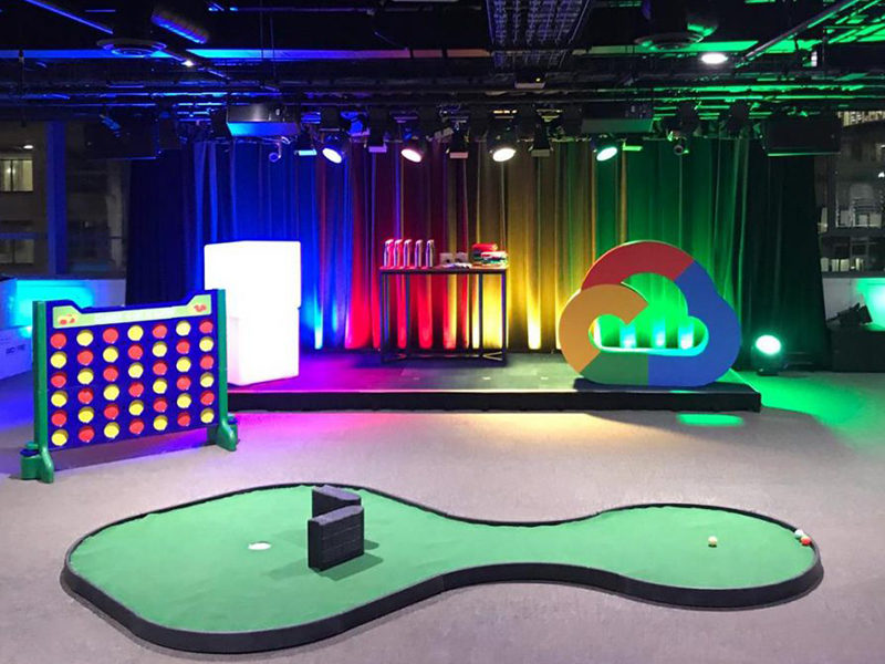 Mini Golf Hole rental with a Large Connect 4 Rental.