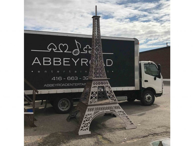 Eifel Tower rental in Toronto - side view.