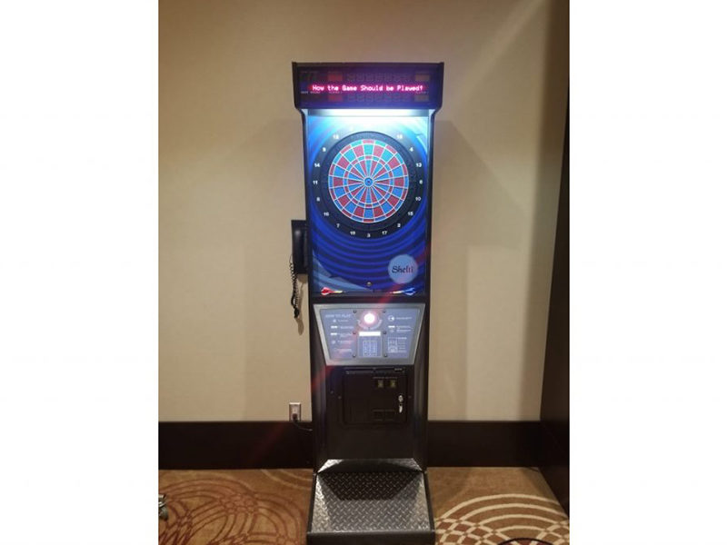 Electronic Darts rental set up for an event.
