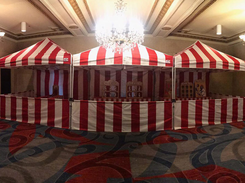 Panoramic view of the Carnival Tent rentals.