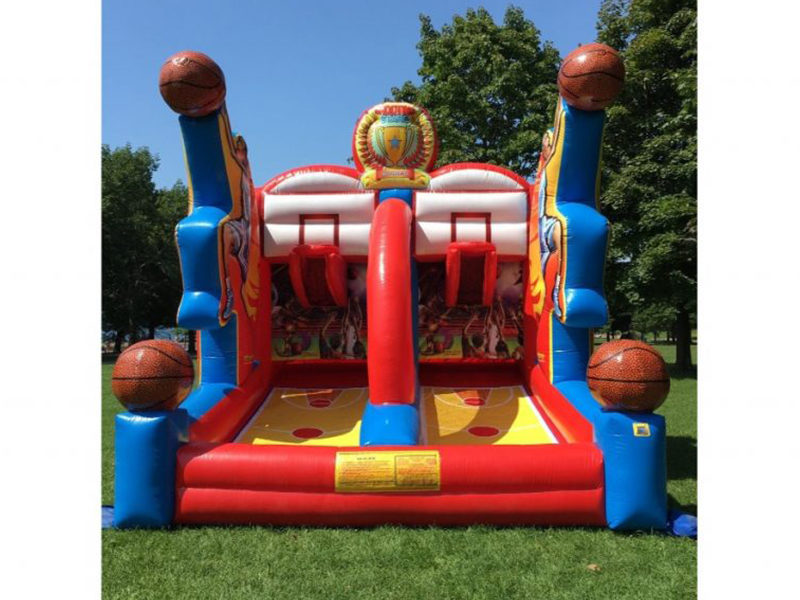 Shooting Stars Basketball Inflatable rental set up for event in Toronto.