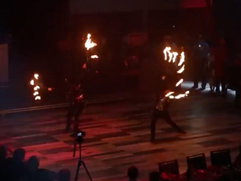 Fire Dancers putting on a show in Toronto.