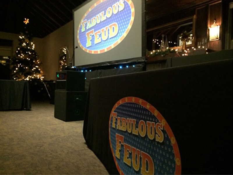 Fabulous Feud Game Show side view.