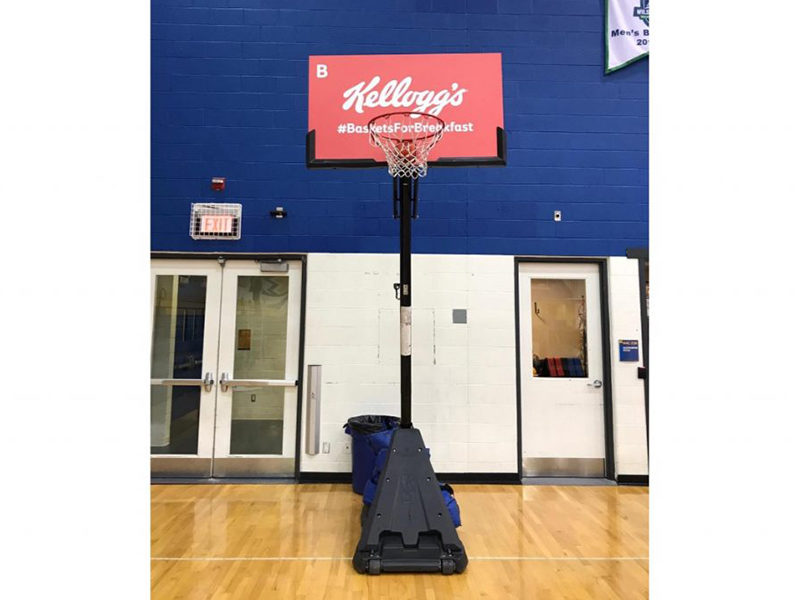 Basketball Net rental with customized back board.