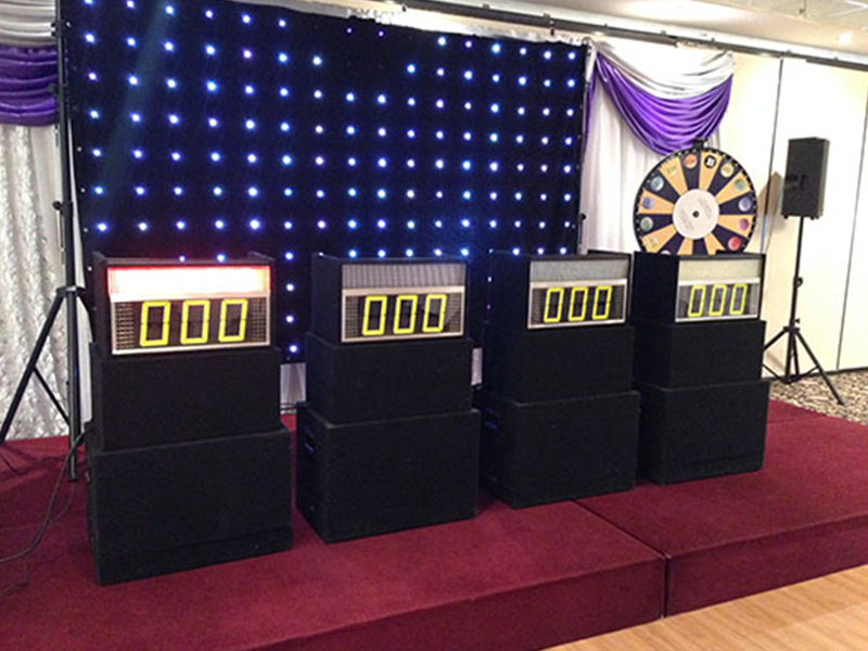 Spin to Win Game Show production setup.