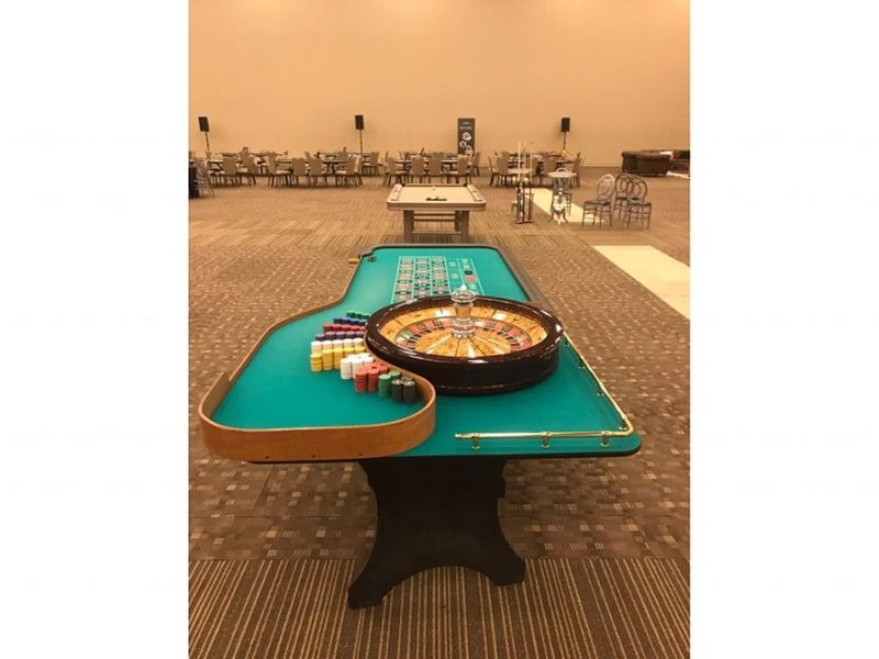 Authentic Roulette Table View at Casino Night.