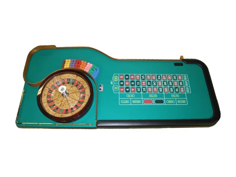 Top view of the Authentic Roulette Table rental.
