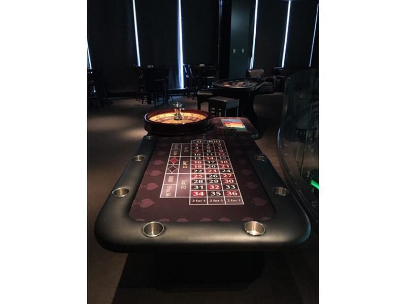 Authentic Roulette Table full view.