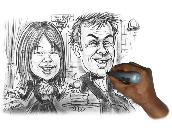 Caricature Artist for Hire Portrait in Toronto.