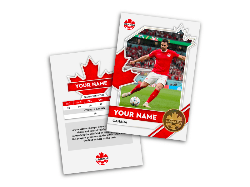 Custom Soccer cards for events in Toronto