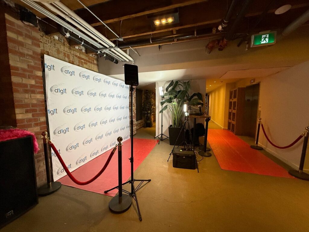 Interactive entertainment set up for a Toronto business event