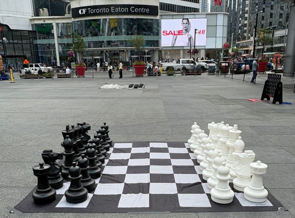 Corporate summer event with outdoor games and activities