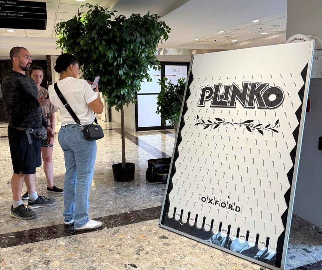 Branded event rentals set up for a charitable cause