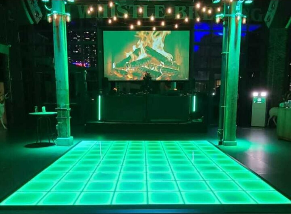 Entertainment setup for a college or university event in Toronto