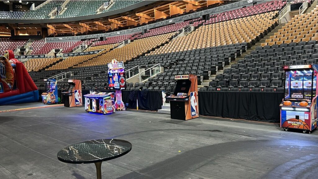 Interactive entertainment set up for a Toronto university celebration